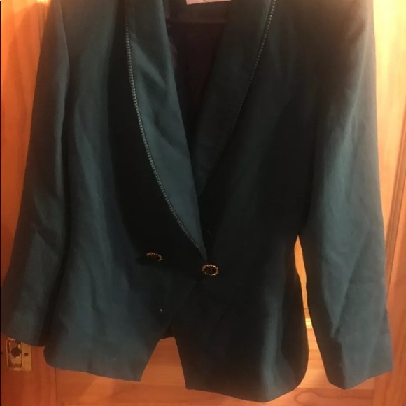 Kasper blazer size 12 emerald green wool - Picture 5 of 8